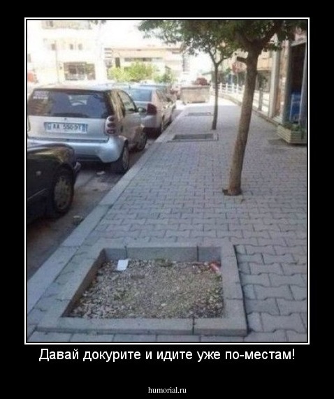Давай докурите и идите уже по-местам!