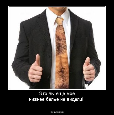 Это вы еще мое нижнее белье не видели!