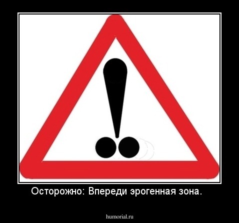 Осторожно: Впереди эрогенная зона.  
