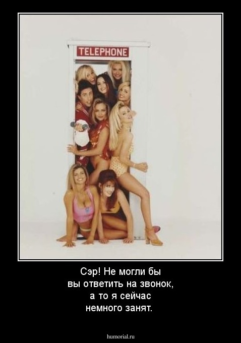 Сэр! Не могли бы вы ответить на звонок, а то я сейчас немного занят. 