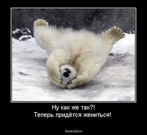Ну как же так?! Теперь придётся жениться!