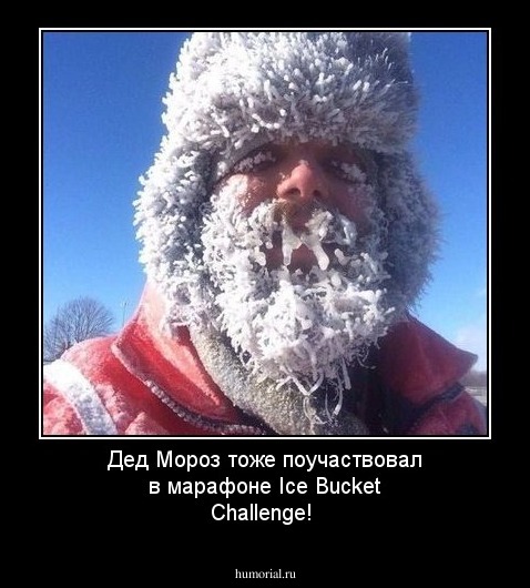 Дед Мороз тоже поучаствовал в марафоне Ice Bucket Challenge!