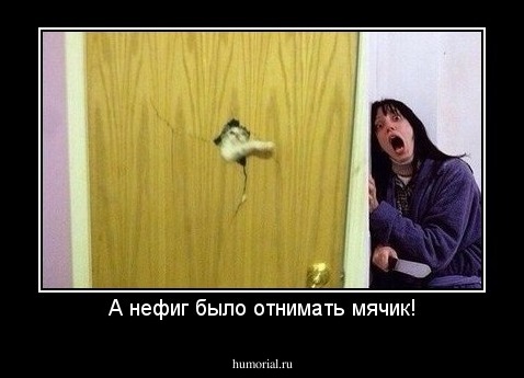 А нефиг было отнимать мячик!