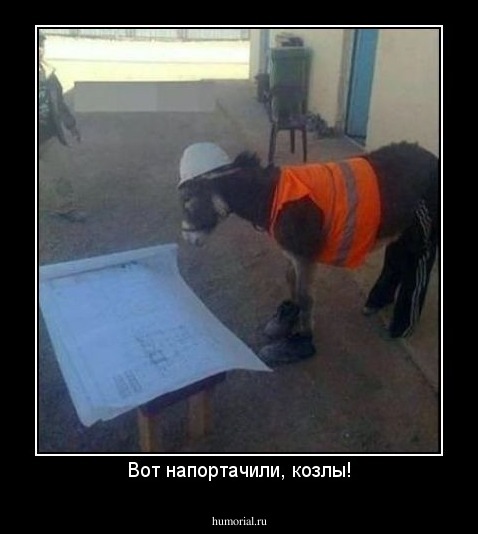 Вот напортачили, козлы!