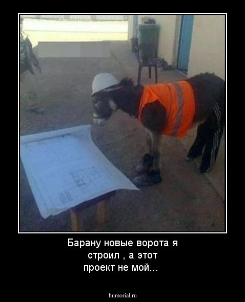 Барану новые ворота я строил , а этот проект не мой...