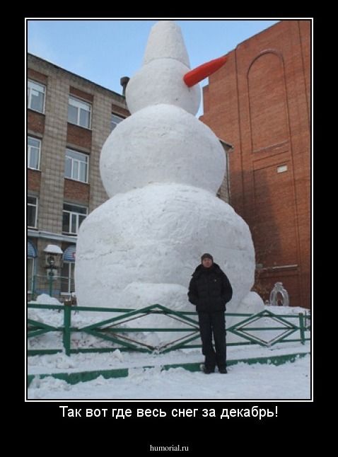 Так вот где весь снег за декабрь!