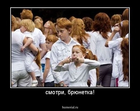 смотри, брюнетка!