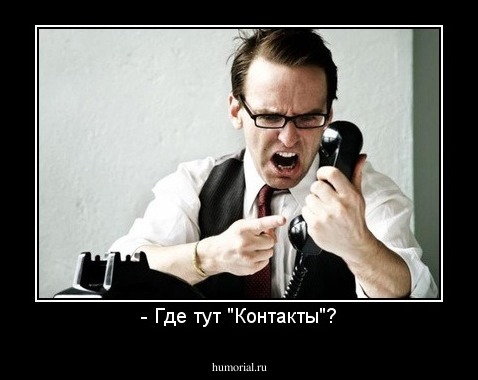 - Где тут "Контакты"?