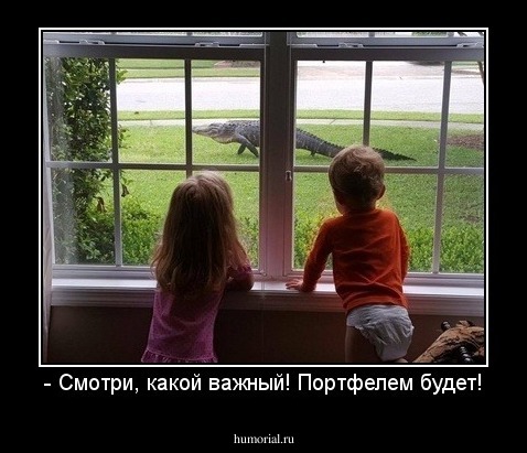 - Смотри, какой важный! Портфелем будет!