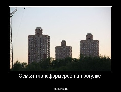 Семья трансформеров на прогулке 