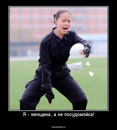 Я - женщина, а не посудомойка!