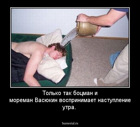 Только так боцман и мореман Васюкин воспринимает наступление утра.