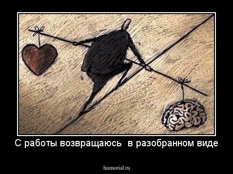 Возвращаюсь с работы всегда  в разобранном виде