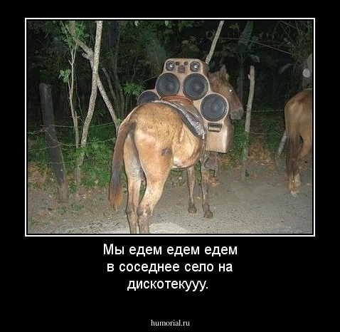 Мы едем едем едем в соседнее село на дискотекууу.