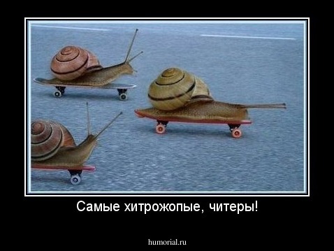 Самые хитрожопые, читеры!