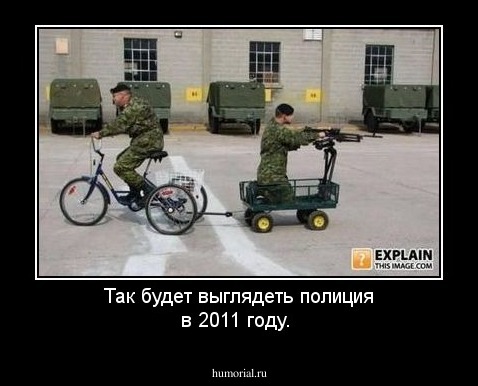 Так будет выглядеть полиция в 2011 году.