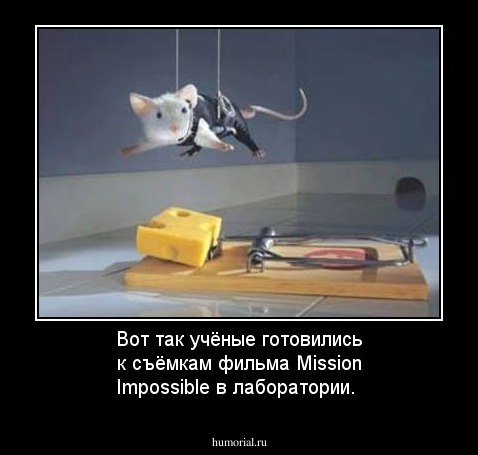 Вот так учёные готовились к съёмкам фильма Mission Impossible в лаборатории.