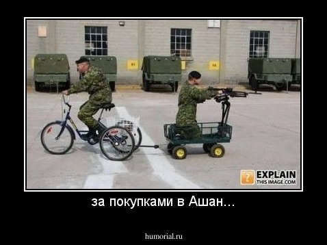 за покупками в Ашан...