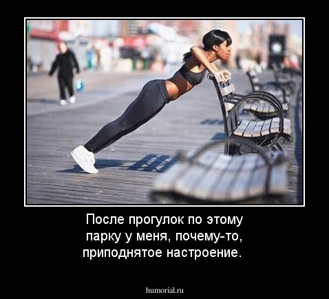 После прогулок по этому парку у меня, почему-то, приподнятое настроение.
