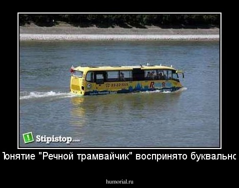 Понятие "Речной трамвайчик" воспринято буквально 