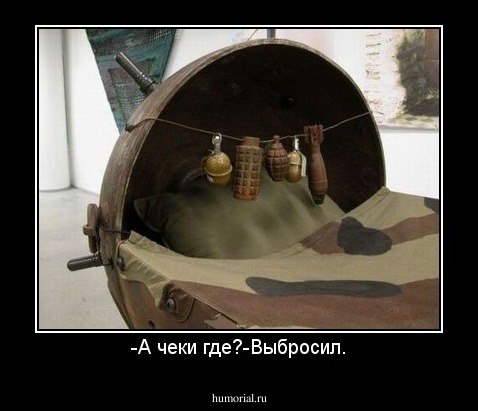 -А чеки где?-Выбросил.