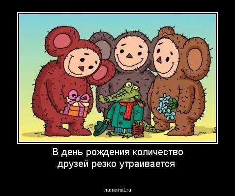В день рождения количество друзей резко утраивается