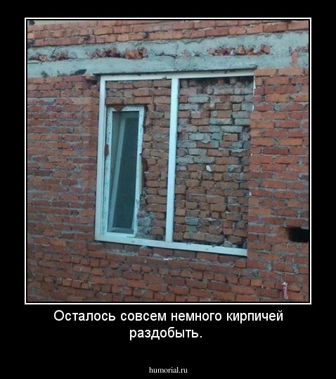 Осталось  совсем немного кирпичей раздобыть.