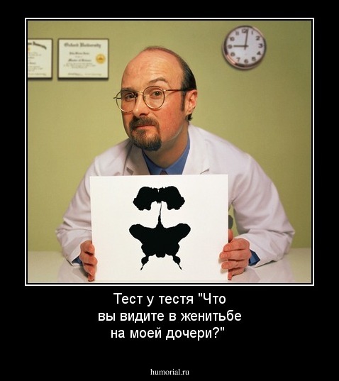 Тест у тестя "Что вы видите в женитьбе на моей дочери?"