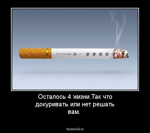 Осталось 4 жизни.Так что докуривать или нет решать вам.