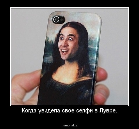 Когда увидела свое селфи в Лувре.