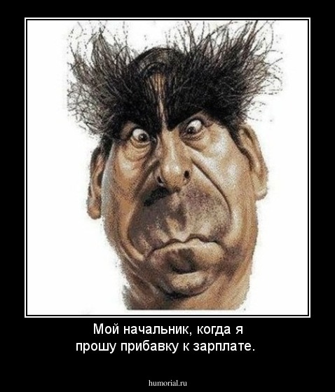 Мой начальник, когда я прошу прибавку к зарплате.