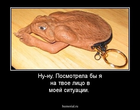 Ну-ну. Посмотрела бы  я на твое лицо в моей ситуации. 
