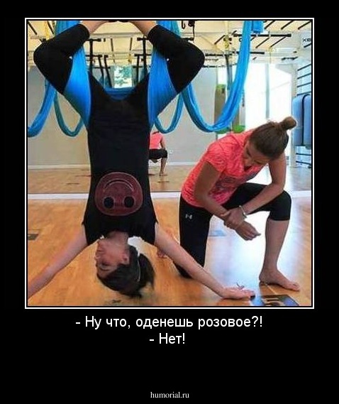 - Ну что, оденешь розовое?!
- Нет! 
