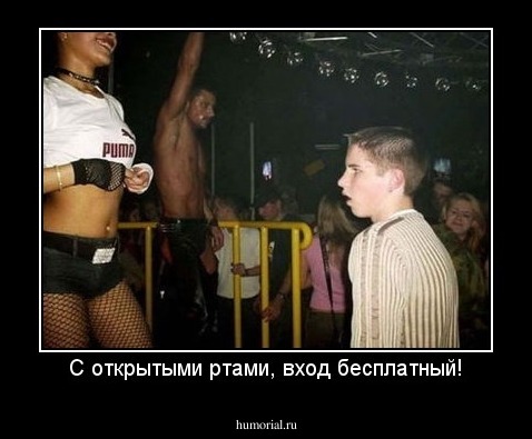 С открытыми ртами, вход бесплатный!