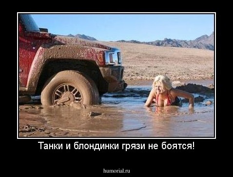 Танки и блондинки грязи не боятся!