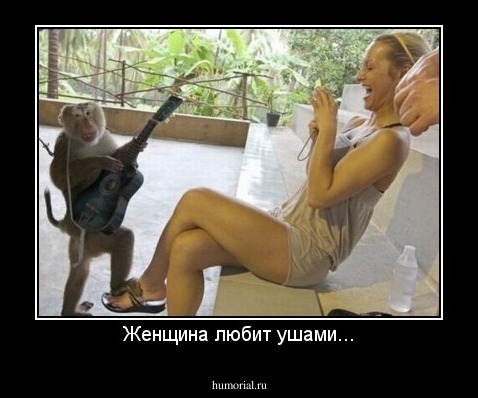 Женщина любит ушами...