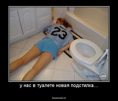 у нас в туалете новая подстилка...
