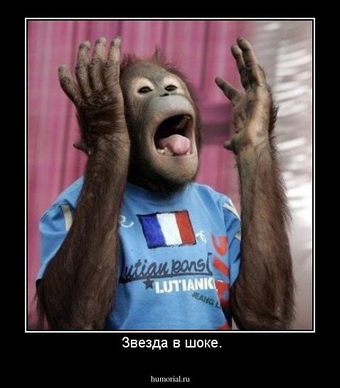  Звезда в шоке.