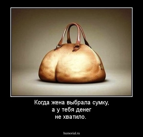 Когда жена выбрала сумку, а у тебя денег не хватило.