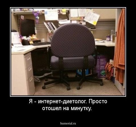 Я - интернет-диетолог. Просто отошел на минутку.