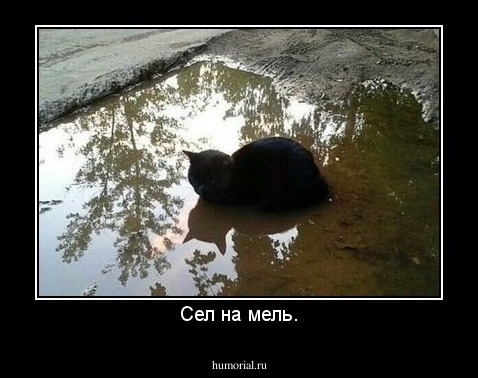 Сел на мель.