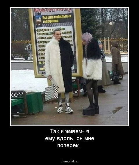 Так и живем- я ему вдоль, он мне поперек.
