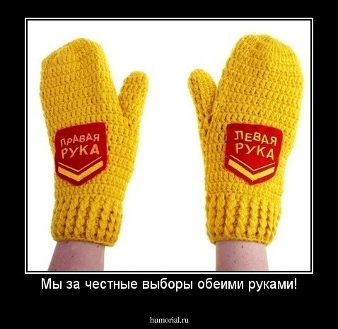 Мы за честные выборы обеими руками!