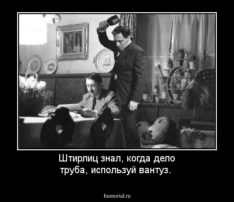 Штирлиц знал, когда дело труба, используй вантуз.