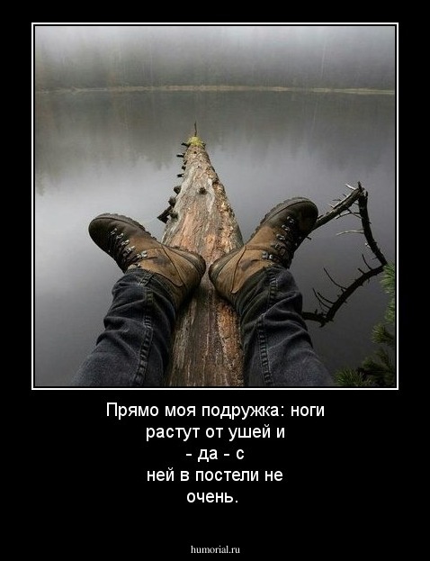 Прямо моя подружка: ноги растут от ушей и  - да - с ней в постели не очень.