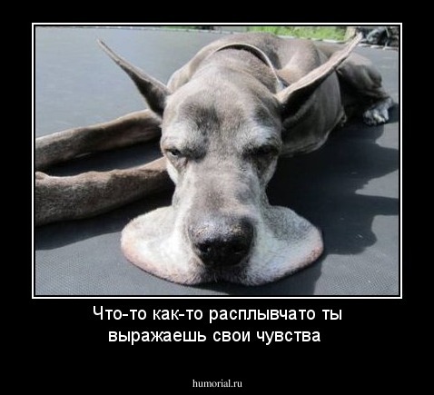 Что-то как-то расплывчато ты выражаешь свои чувства