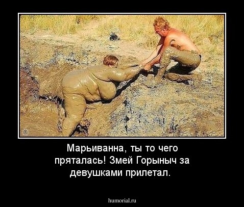 Марьиванна, ты то чего пряталась! Змей Горыныч за девушками прилетал.