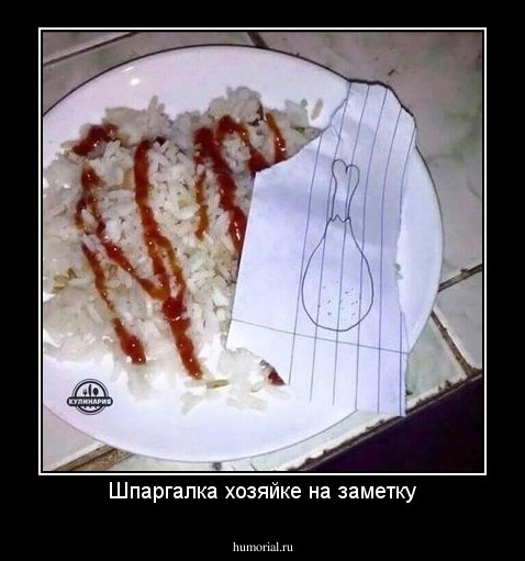 Шпаргалка хозяйке на заметку