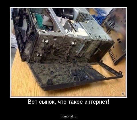 Вот сынок, что такое интернет!