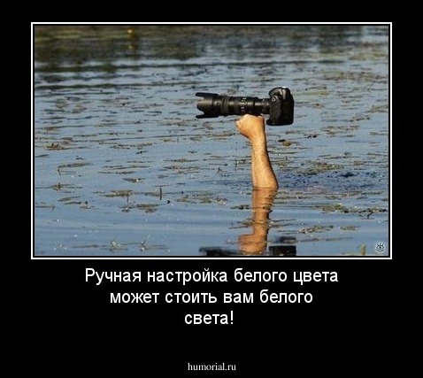 Ручная настройка белого цвета может стоить вам белого света!